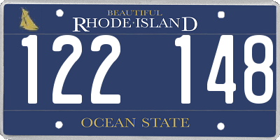 RI license plate 122148