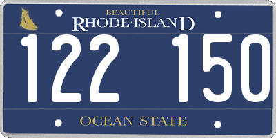 RI license plate 122150