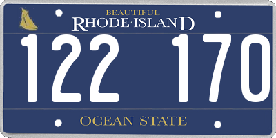 RI license plate 122170