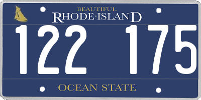 RI license plate 122175