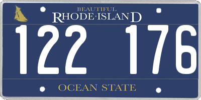 RI license plate 122176