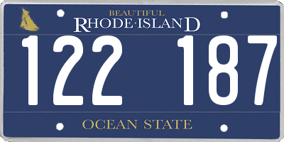 RI license plate 122187
