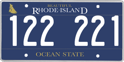 RI license plate 122221