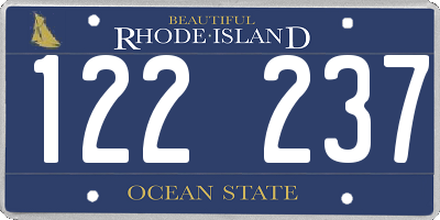RI license plate 122237
