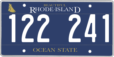 RI license plate 122241