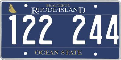 RI license plate 122244