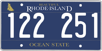 RI license plate 122251