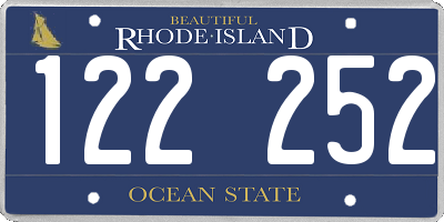 RI license plate 122252
