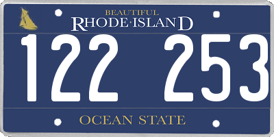 RI license plate 122253