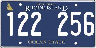 RI license plate 122256