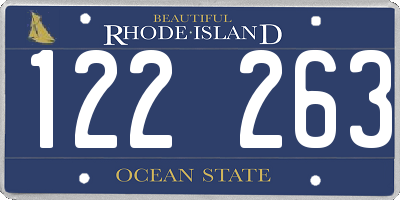 RI license plate 122263