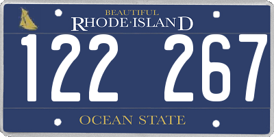 RI license plate 122267