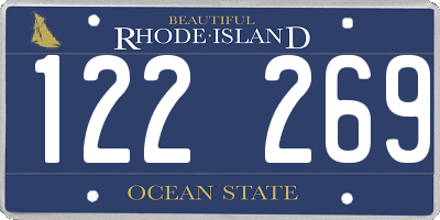 RI license plate 122269