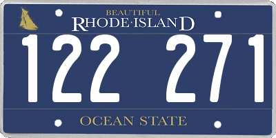 RI license plate 122271