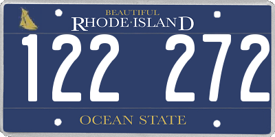 RI license plate 122272