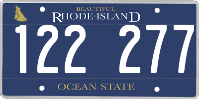 RI license plate 122277