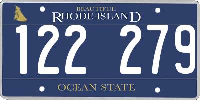RI license plate 122279