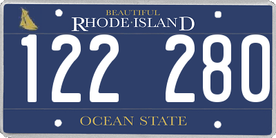 RI license plate 122280