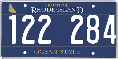 RI license plate 122284