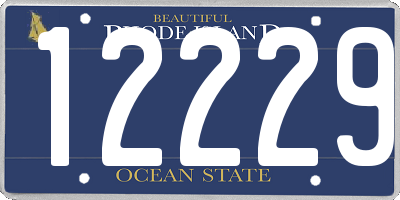 RI license plate 12229