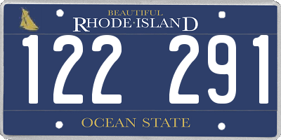 RI license plate 122291