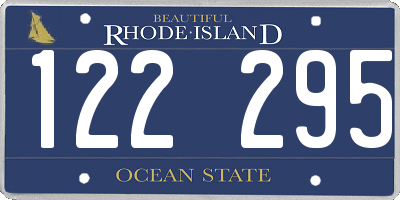 RI license plate 122295