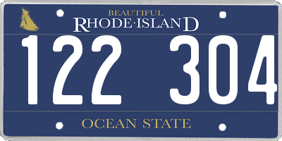 RI license plate 122304