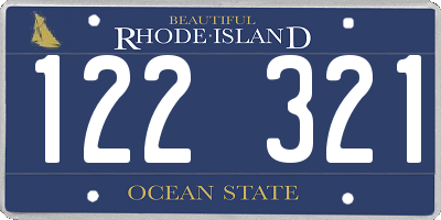 RI license plate 122321