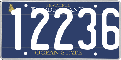 RI license plate 12236