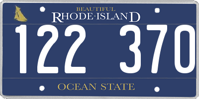 RI license plate 122370