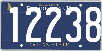 RI license plate 12238