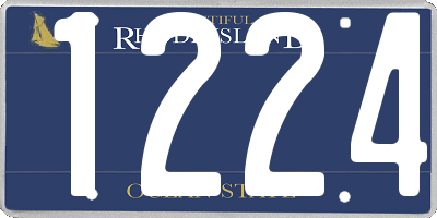 RI license plate 1224