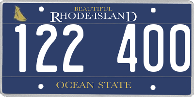 RI license plate 122400