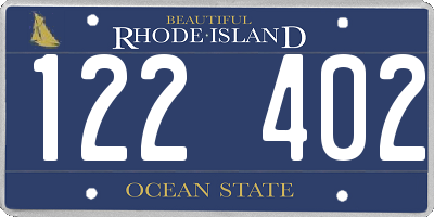 RI license plate 122402