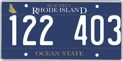 RI license plate 122403