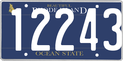 RI license plate 12243