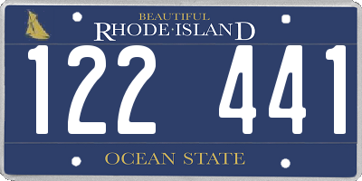 RI license plate 122441
