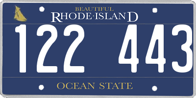 RI license plate 122443