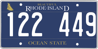 RI license plate 122449