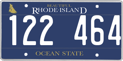 RI license plate 122464