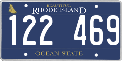 RI license plate 122469