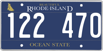 RI license plate 122470