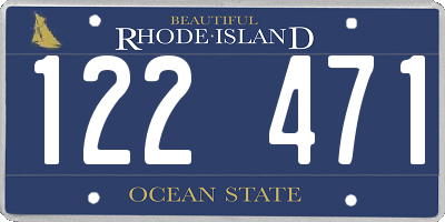 RI license plate 122471