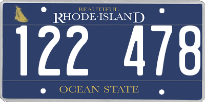RI license plate 122478