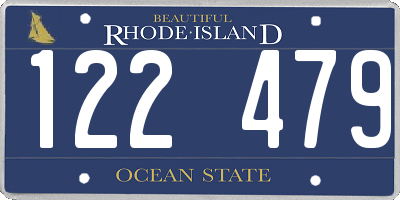 RI license plate 122479