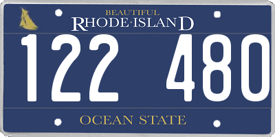 RI license plate 122480