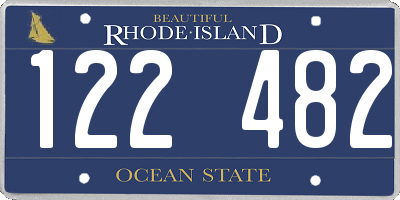 RI license plate 122482