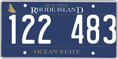 RI license plate 122483