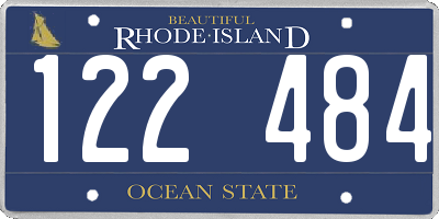 RI license plate 122484