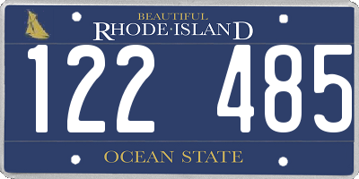 RI license plate 122485